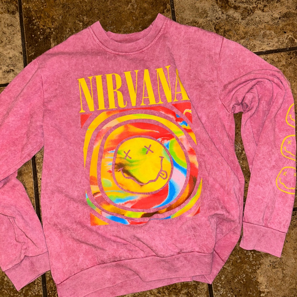 Pink nirvana sweatshirt